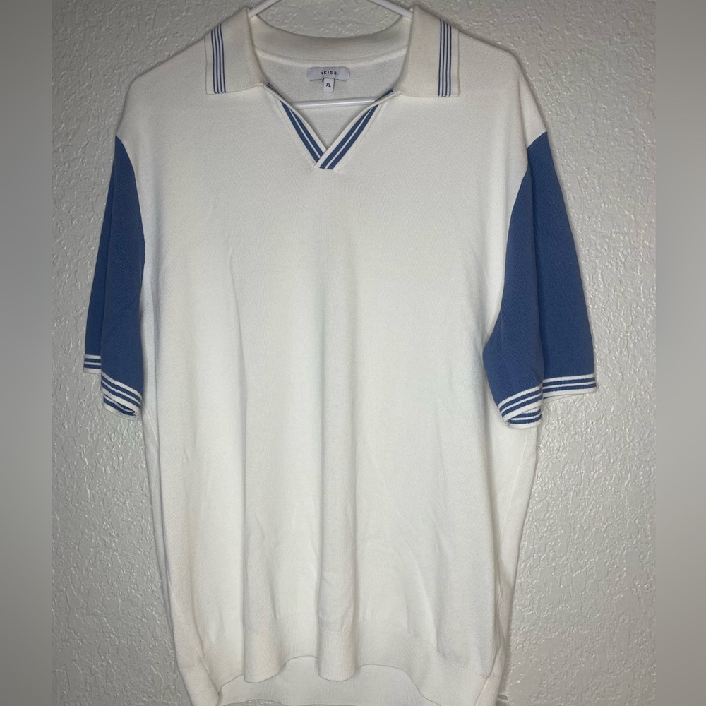 Reiss Short Sleeved Open Collar Polo | XL